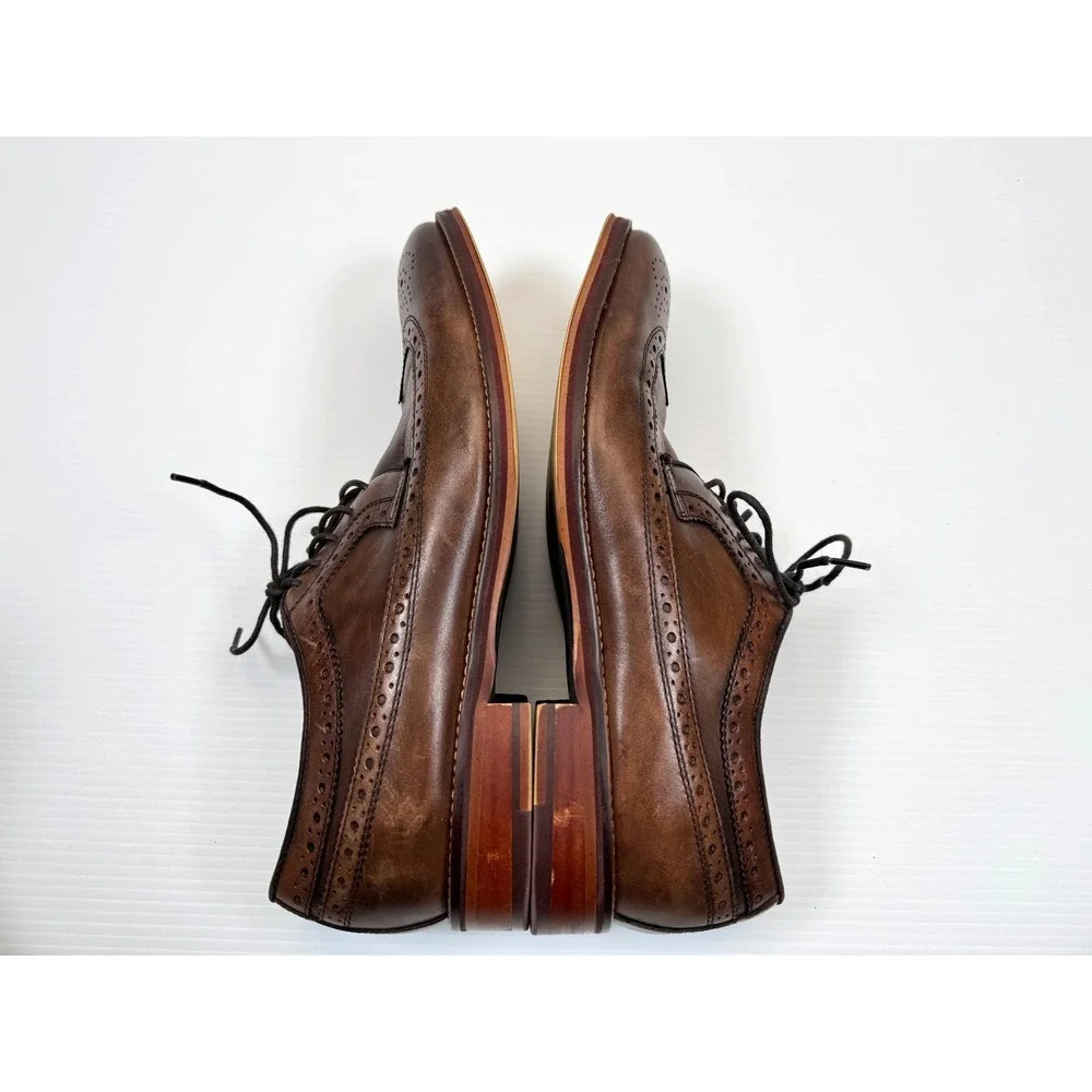 Johnston & Murphy Conard Wingtip Oxford Dress Shoes Men 10.5 EUC‎ Leather